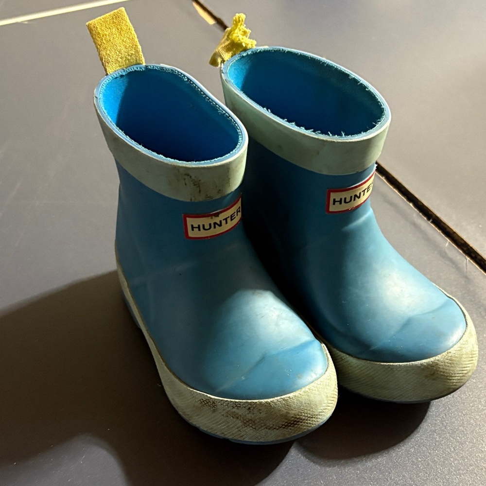 Hunter Kids Blue Rain Boots